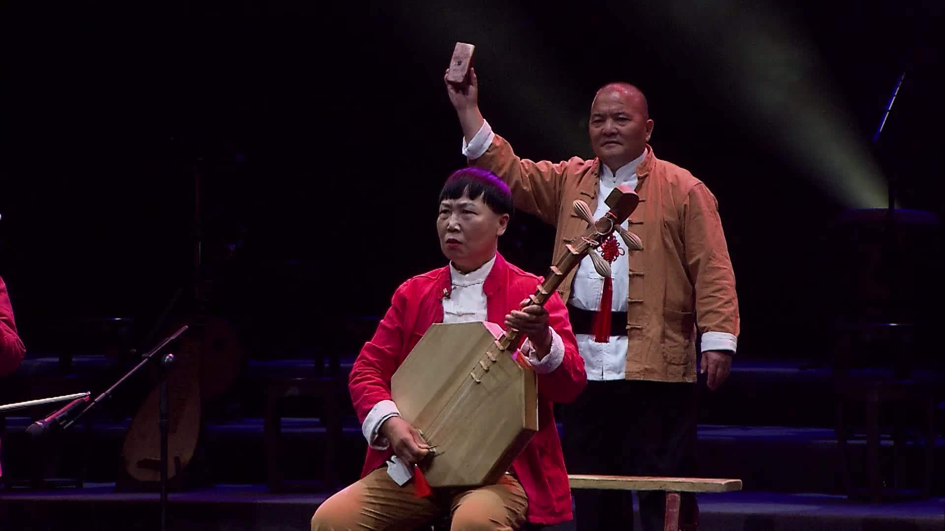 01长安吟诵迎新年晚会《华阴老腔·人面桃花》