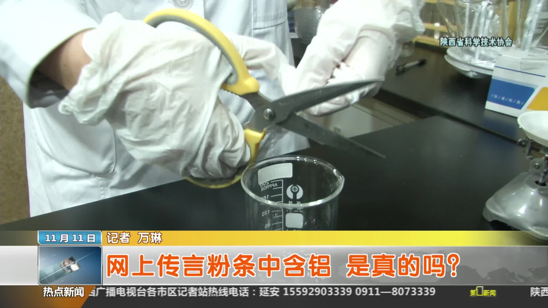 陕西省科学技术协会【全民实验室】：网上传言粉条中含铝 是真的吗？